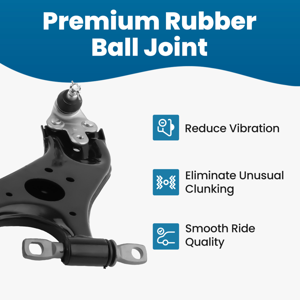 Front Lower Control Arms Sway Bars Tie Rods w/ Boots compatible for Toyota Sienna 2011-2020