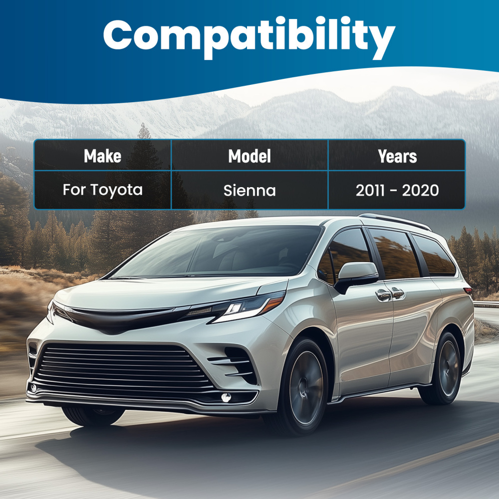 Front Lower Control Arms Sway Bars Tie Rods w/ Boots compatible for Toyota Sienna 2011-2020