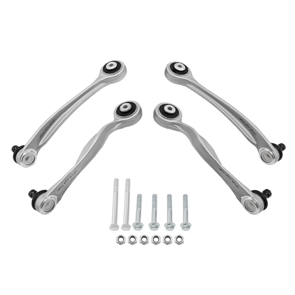 4x Front Rear Wishbones Upper Control Arm Kit compatible for VW Passat 3B2 3B5 3B3 3B6 suspension arms