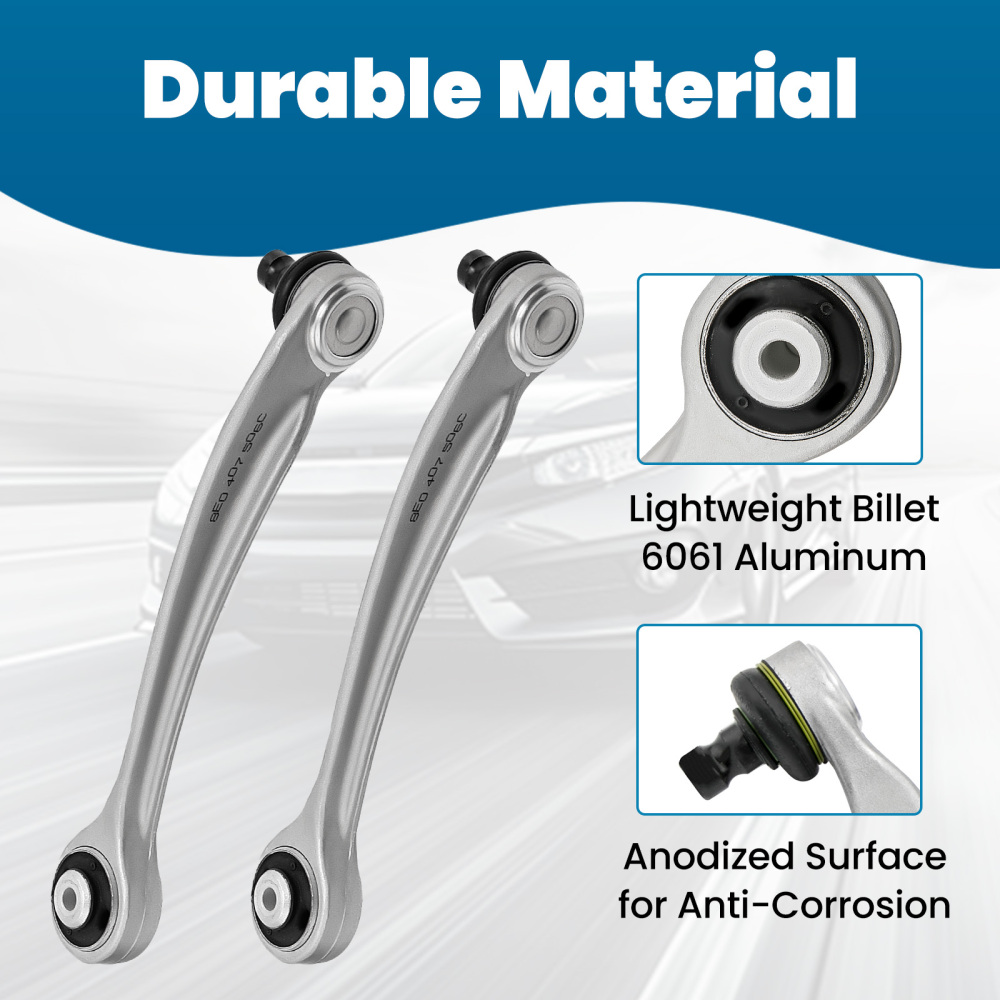 4x Front Rear Wishbones Upper Control Arm Kit compatible for VW Passat 3B2 3B5 3B3 3B6 suspension arms