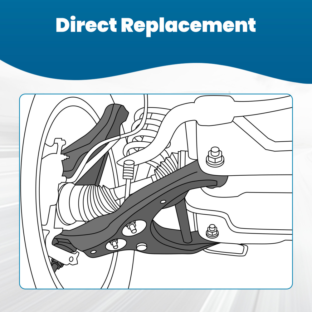 4x Front Rear Wishbones Upper Control Arm Kit compatible for VW Passat 3B2 3B5 3B3 3B6 suspension arms