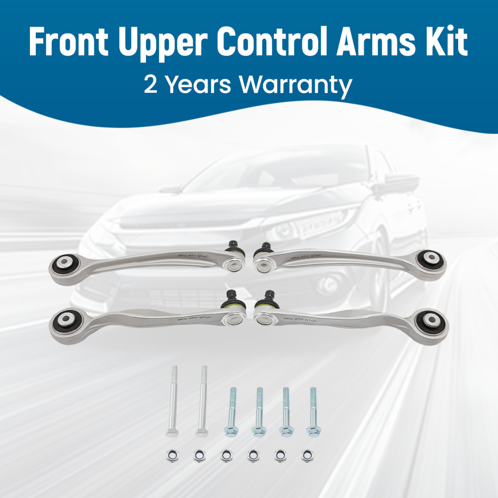 4x Front Rear Wishbones Upper Control Arm Kit compatible for VW Passat 3B2 3B5 3B3 3B6 suspension arms