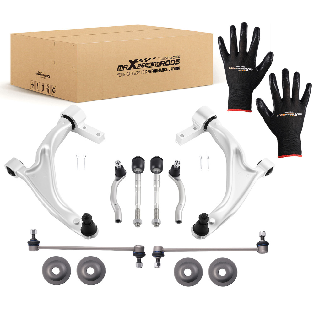 8x Front Lower Control Arms Tie Rods Sway Bar LHRH for 2009-2015 compatible for Honda Pilot