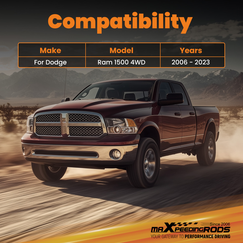 Front Upper Control Arms 2-4 Lift 4x4 For Dodge Ram 1500 4WD 2006 2007-2023