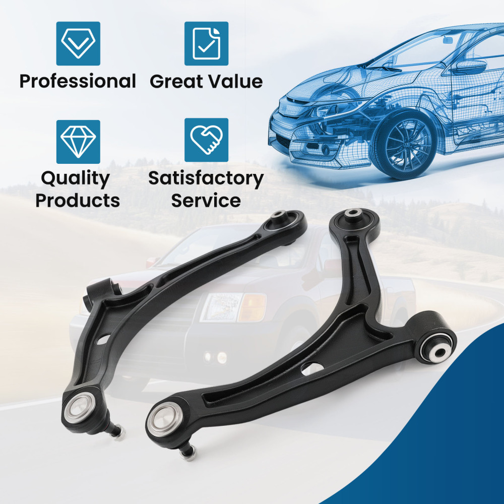 2pcs Front Lower Control Arms w/Ball Joints for 2006-2014 compatible for Honda Ridgeline 3.5L