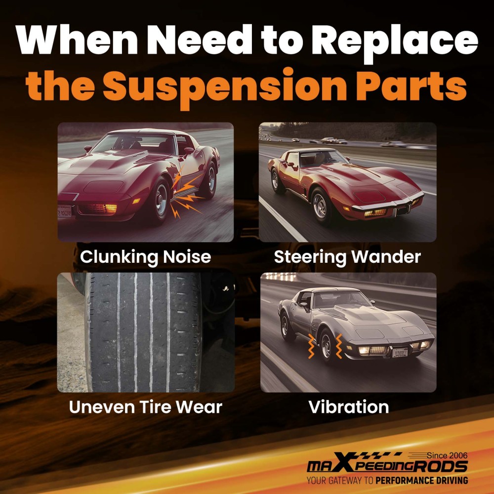 Adjustable Rear Strut Rods w/ Polyurethane Bushings compatible for Chevy Corvette 1963-1979