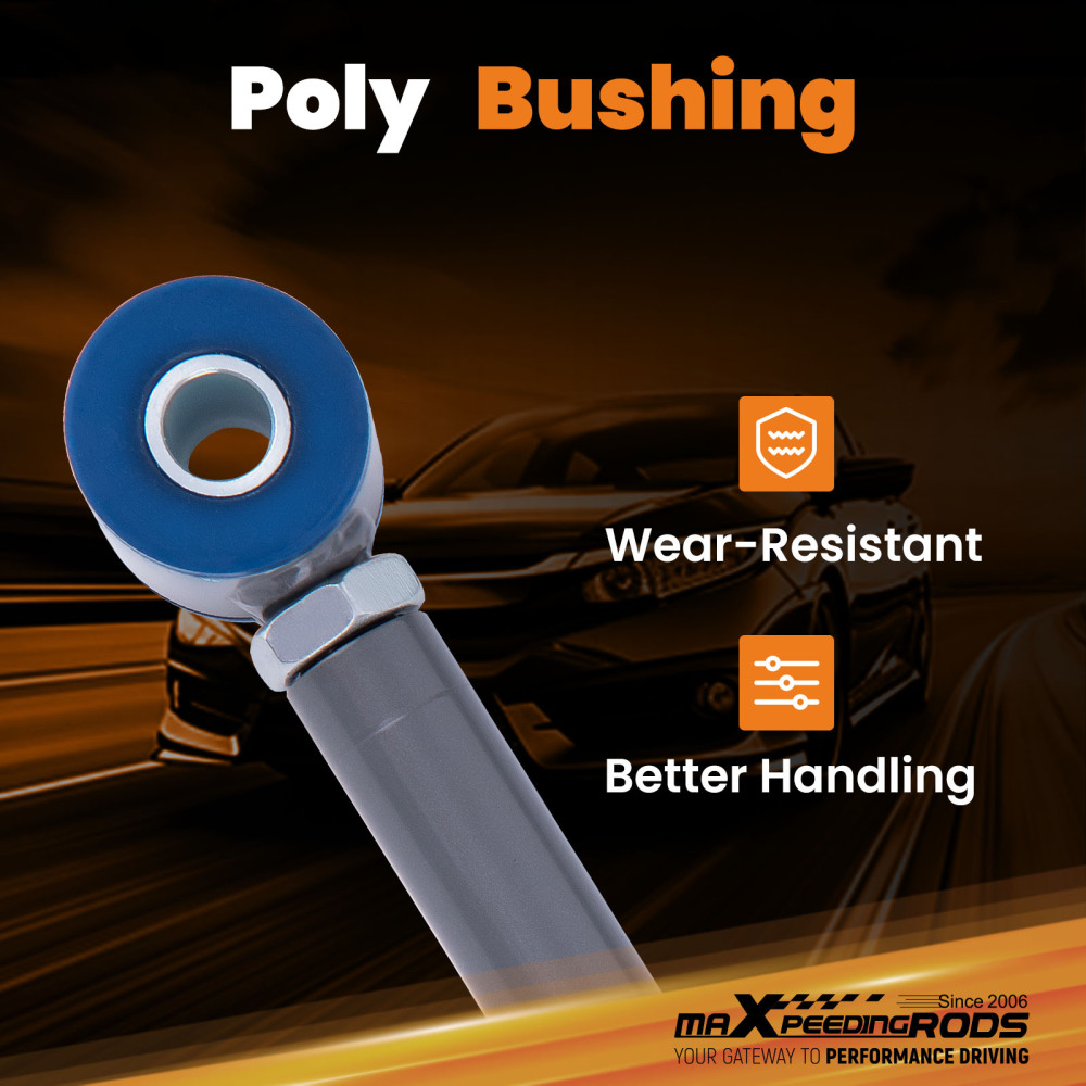 Adjustable Rear Strut Rods w/ Polyurethane Bushings compatible for Chevy Corvette 1963-1979