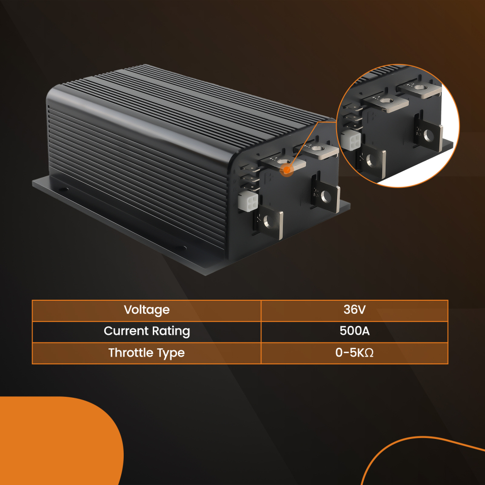 36V 500A 0-5KΩ Compatible for Golf Carts Motor Controller compatible for EZGO Club Car Curtis 1205-117