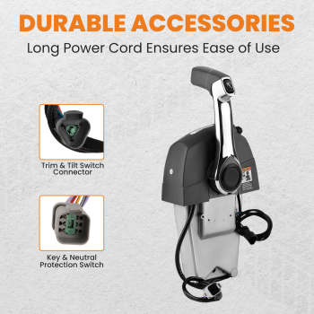 1X Remote Throttle Control Box Kit for JohnsonEvinrude 5006186 W/Trim Switch