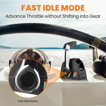 1X Remote Throttle Control Box Kit for JohnsonEvinrude 5006186 W/Trim Switch