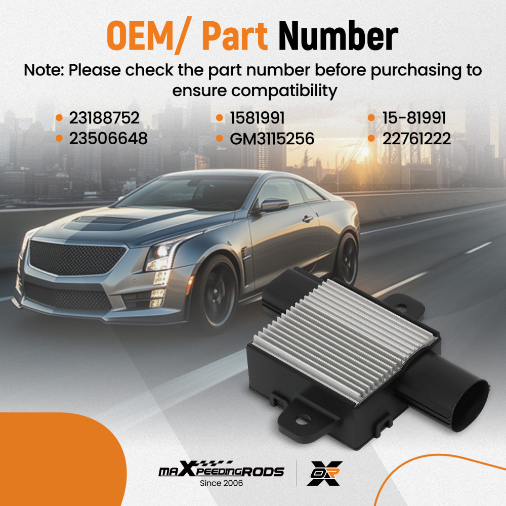 Radiator Cooling Fan Control Modulefor compatible for Cadillac ATS/Compatible for CTS 2014-2019 23506648