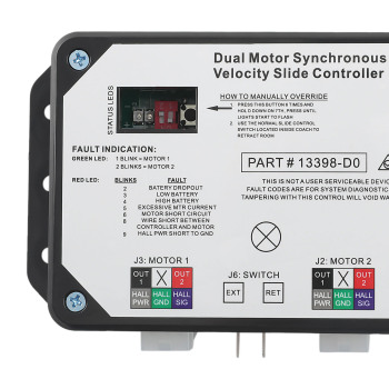 Dual Motor RV Slide Controller For Lippert V-Compatible for Sync II In-Wall Slide-Outs 12V