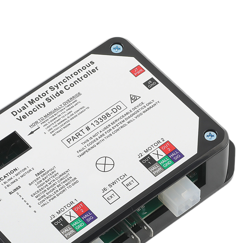 Dual Motor RV Slide Controller For Lippert V-Compatible for Sync II In-Wall Slide-Outs 12V