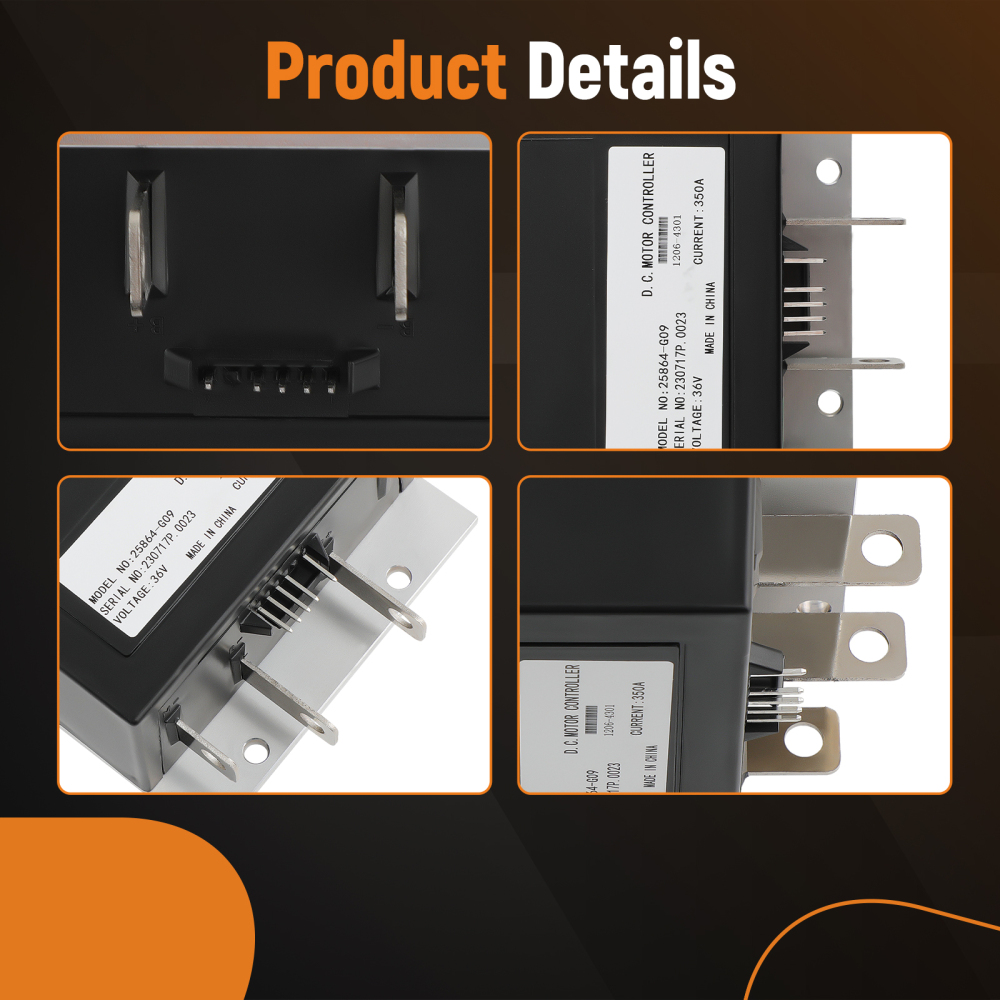 350A 36V Motor Controller compatible for EZGO TXT Series Curtis compatible for Golf Cart 1206-4301 G633