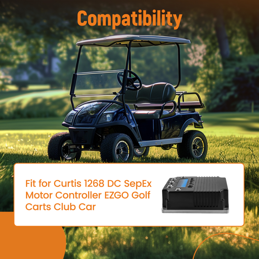 400A Motor Controller For Curtis 1268 DC SepEx compatible for EZ-GO Golf Carts Club Car Black