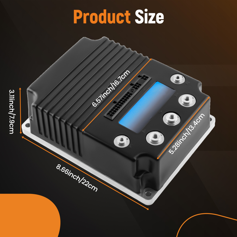 400A Motor Controller For Curtis 1268 DC SepEx compatible for EZ-GO Golf Carts Club Car Black