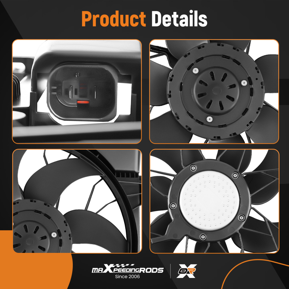 Condenser Cooling Fan w/ Brushless Motor compatible for Volvo XC90 2003-2014 306800053