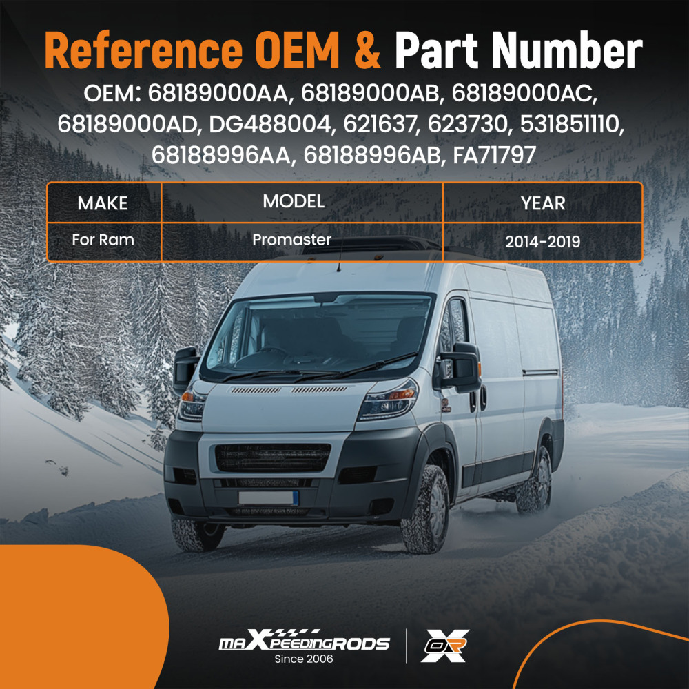 Cooling Fan compatible for Ram Promaster 2014-2019 68189000AA DG488004 621637 68188996AA