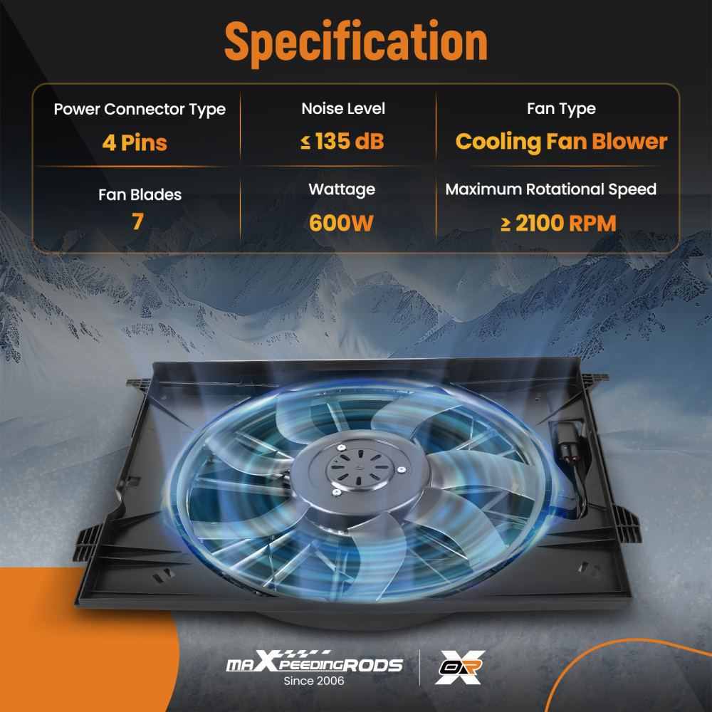Engine Cooling Fan Assembly 600W compatible for Mercedes W211 E320 E350 E550 W219 CLS350