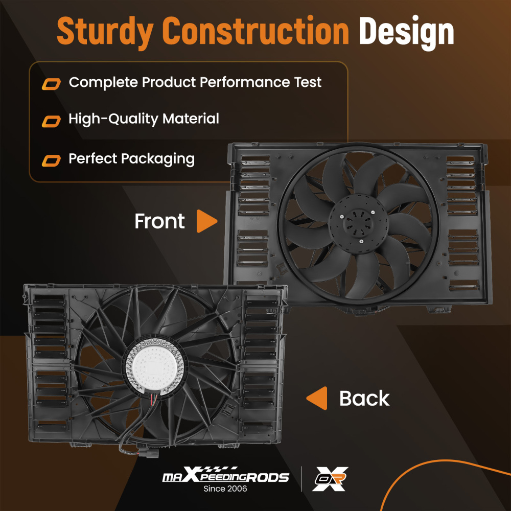 Engine Radiator Cooling Fan compatible for Porsche Panamera 3.6L/4.8L 2010-2016 97010606106