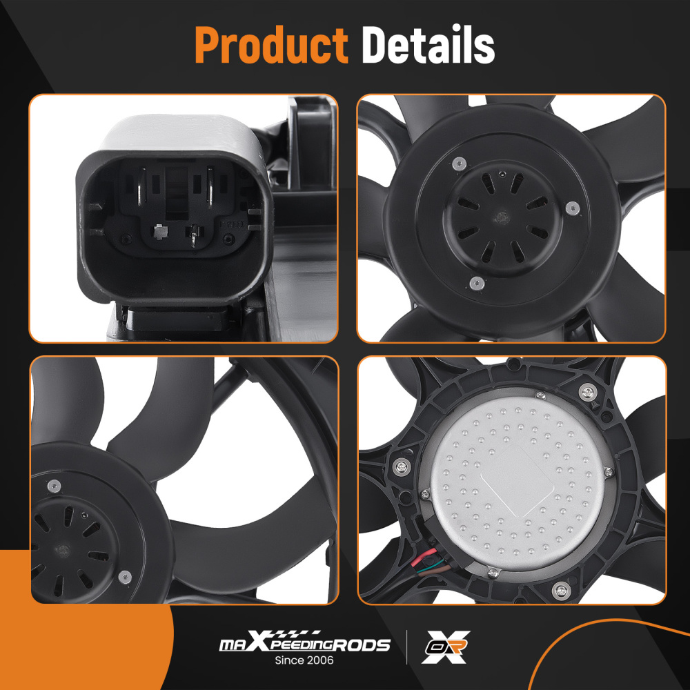 600W Radiator Cooling Fan compatibile per BMW F01 F03 F04 F06 F07 F10 F11 F18 17427599493