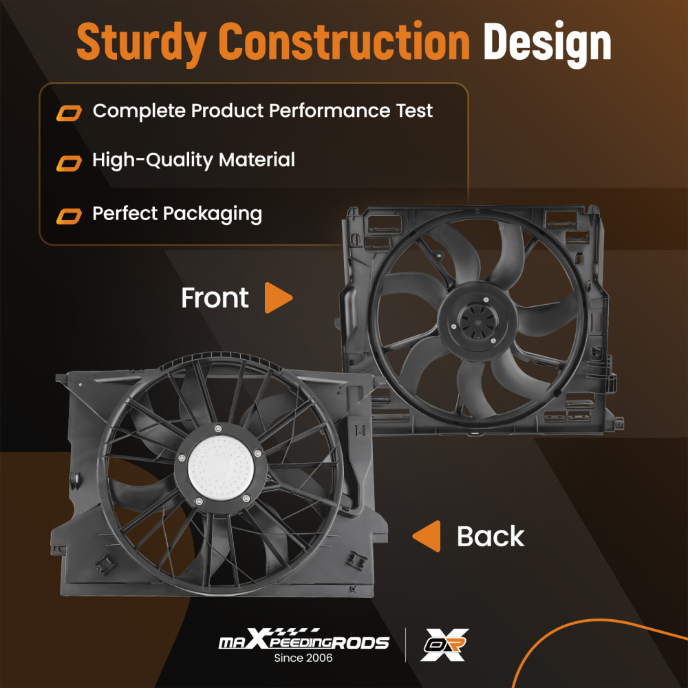 600W Radiator Cooling Fan compatibile per BMW F01 F03 F04 F06 F07 F10 F11 F18 17427599493