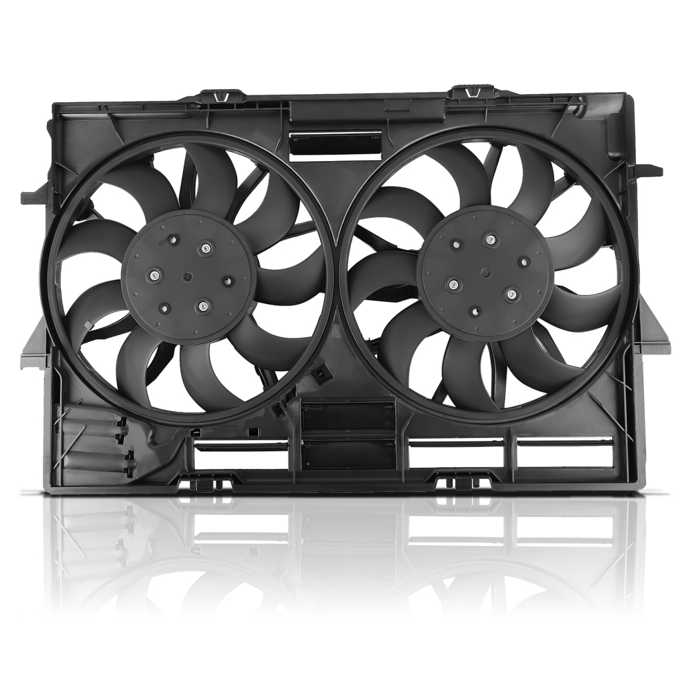 Radiator Cooling Fan motor Assembly compatible for Audi A6 A7 4G 3.0 4.0 TFSI 2012-17