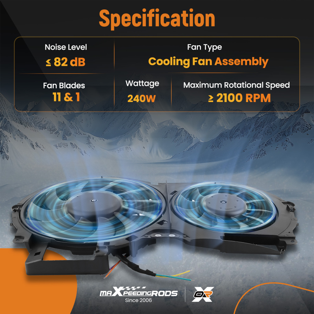 Raffreddamento Ventola Radiatore compatibile per Audi A6 Quattro 3.0/3.2 2005-11 4F0121207A