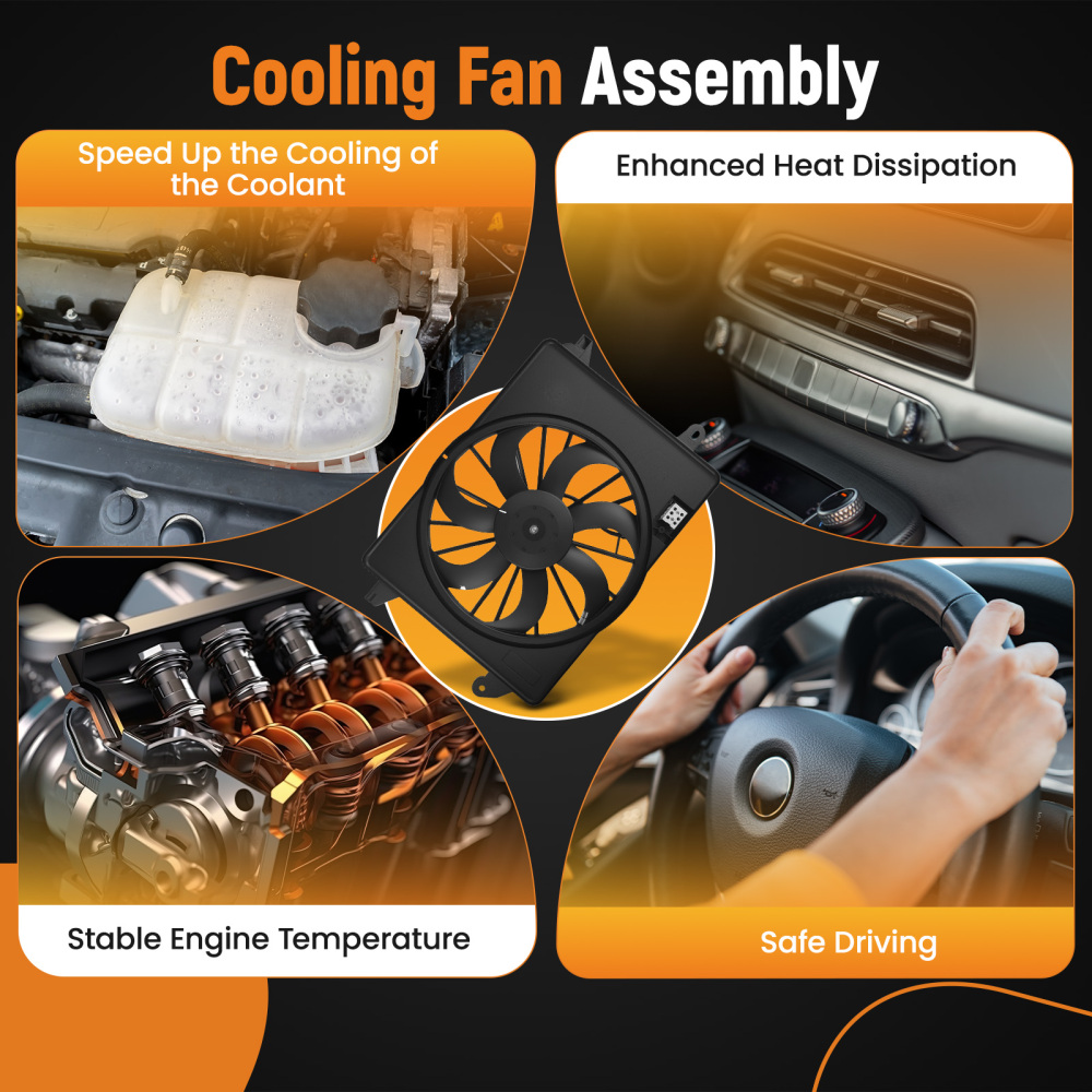 Cooling Fan compatible for Chrysler 300 compatible for Dodge Challenger V6/V8 2009-2021 68050129AA