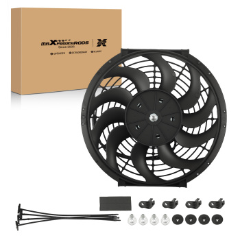 12 inch Universal Assembly for Radiator Cooling 240W 2250RPM 10 Blades Black