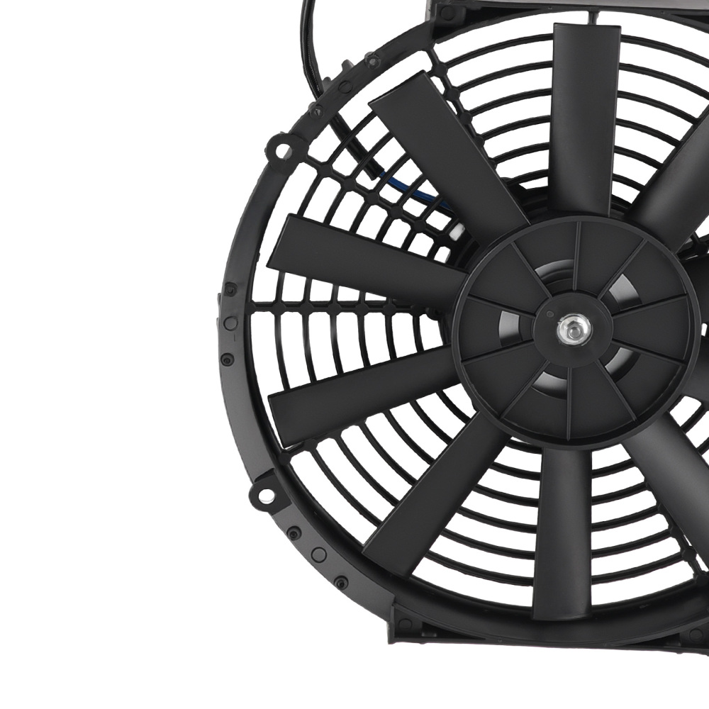 2X 12 IN Push Pull Slim Cooling Fan Assembly Universal 80W 12V Radiator Fan Kit