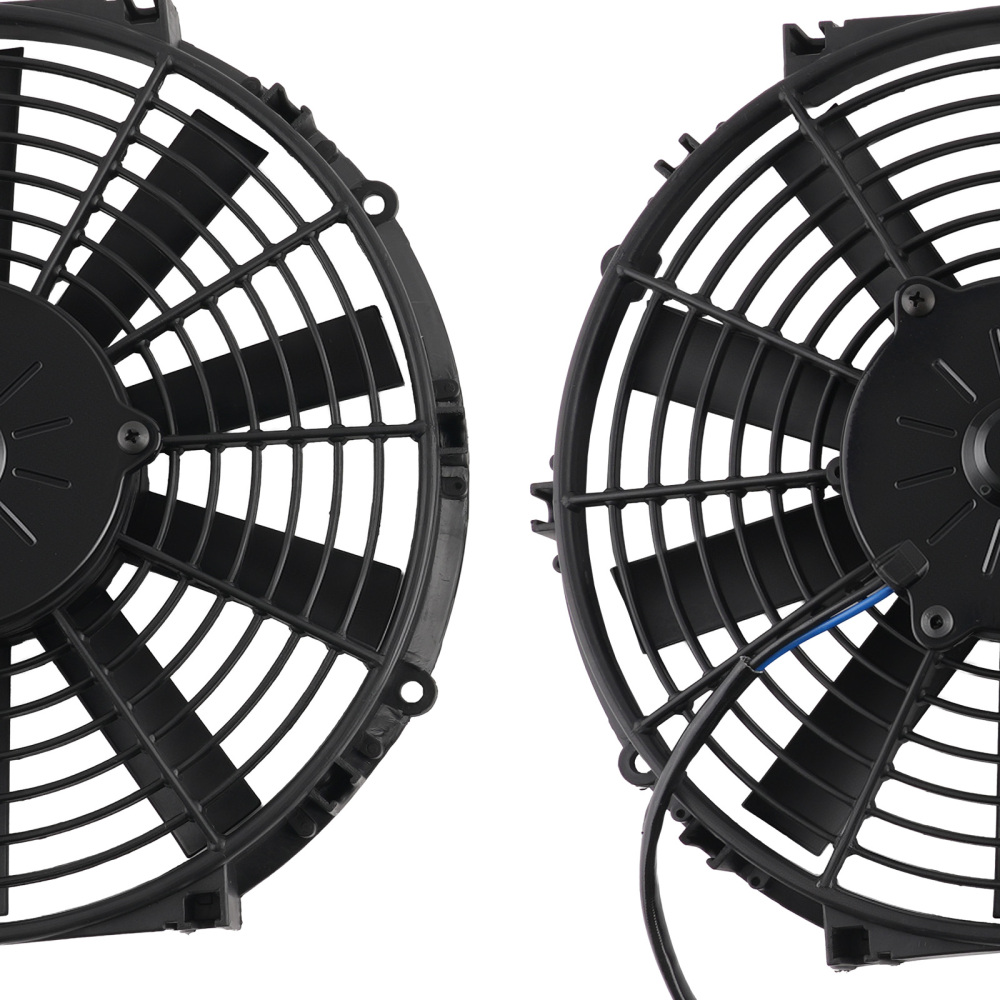 2X 12 IN Push Pull Slim Cooling Fan Assembly Universal 80W 12V Radiator Fan Kit