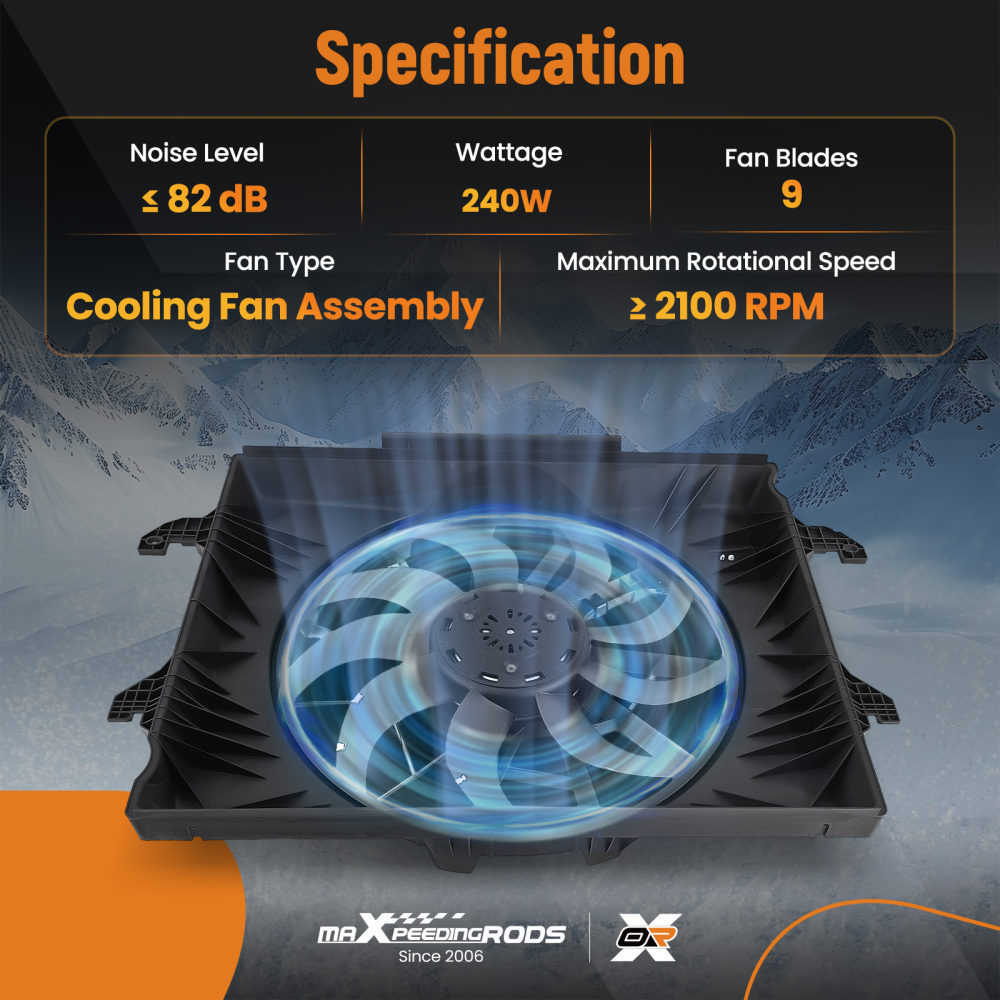 Cooling Fan compatible for Jeep Grand Wagoneer compatible for Ram 1500 2019-2024 68275634AD 68268606AA