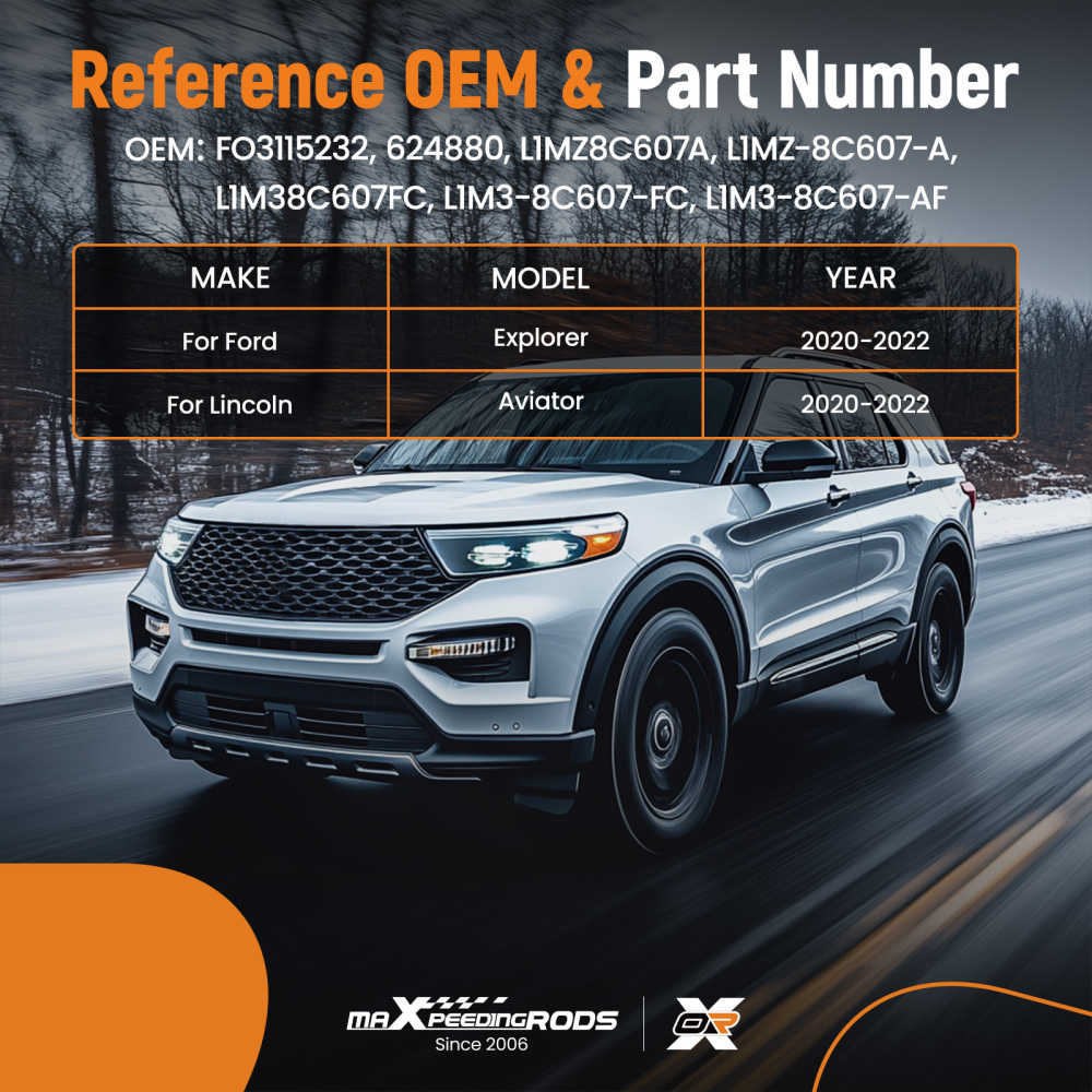 Cooling Fan compatible for Ford Explorer compatible for Lincoln Aviator 2020-2022 624880 FO3115232