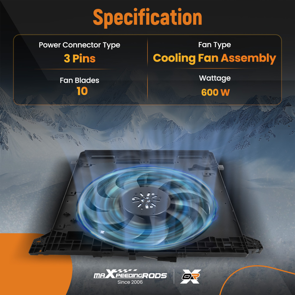 Cooling Fan compatible for Ford Explorer compatible for Lincoln Aviator 2020-2022 624880 FO3115232