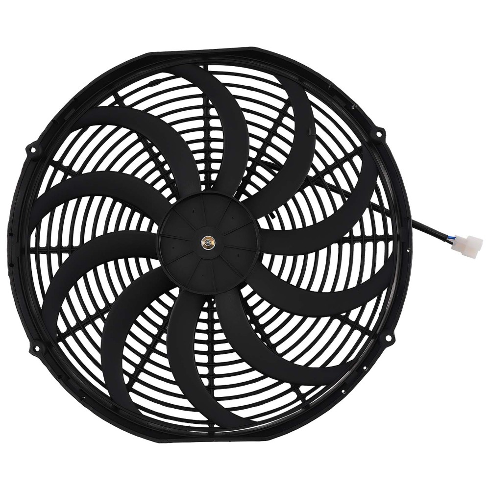 2X 16 IN Cooling Slim Fan Push Pull Electric 120W 12V Universal Radiator System