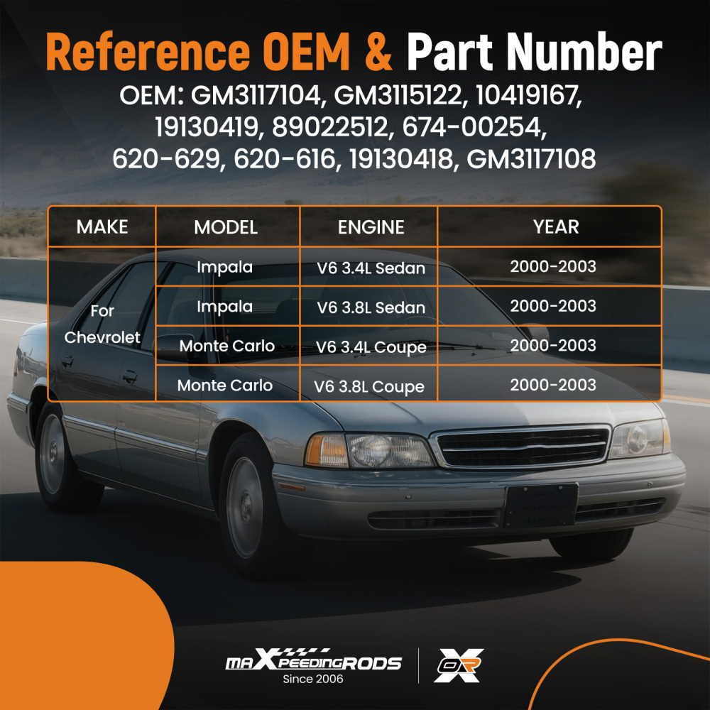 Cooling Fan compatible for Chevrolet Impala/Carlo 2000-2003 620-629 GM3117104 620-616