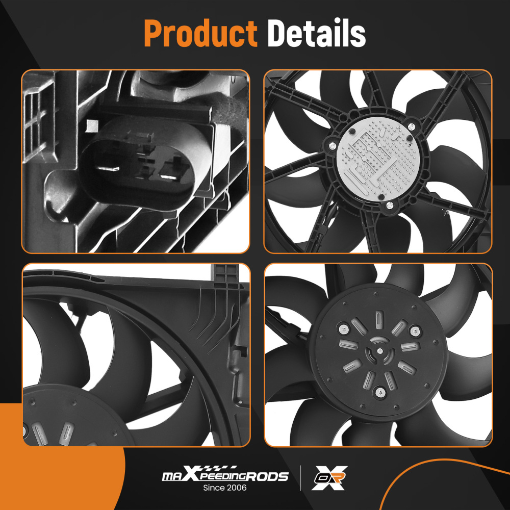 Cooling Fan compatible for Volkswagen Atlas/Atlas Cross Sport L4/V6 2018-2023 3QG121207