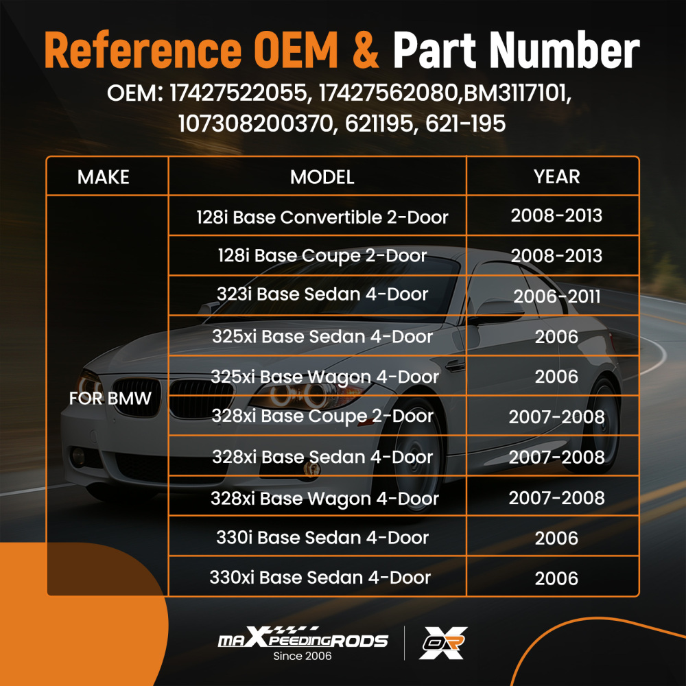 Radiator Cooling Fan Assembly compatible for BMW 128i/328i/330xi 06-13 17427562080 621-195