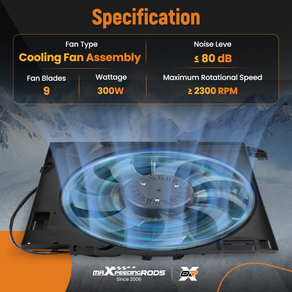 Cooling Fan compatible for Jaguar XF/XFR/XFR-S/XJ/XJR/XKR/XKR-S 2010-2019 C2D38737 C2P17120