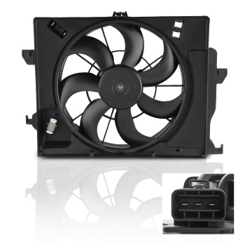Engine Radiator Cooling Fan compatible for Hyundai Veloster/Accent compatible for Kia Rio 2012-2017