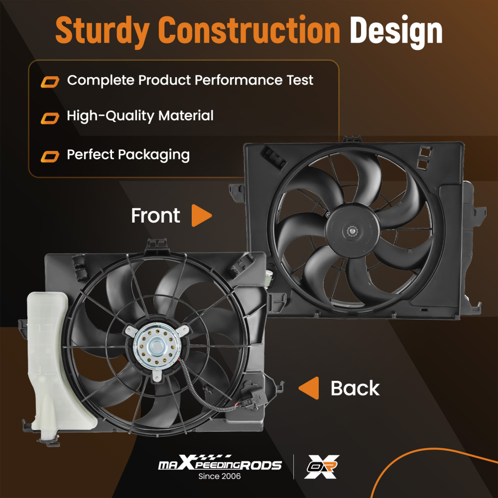 Engine Radiator Cooling Fan compatible for Hyundai Veloster/Accent compatible for Kia Rio 2012-2017