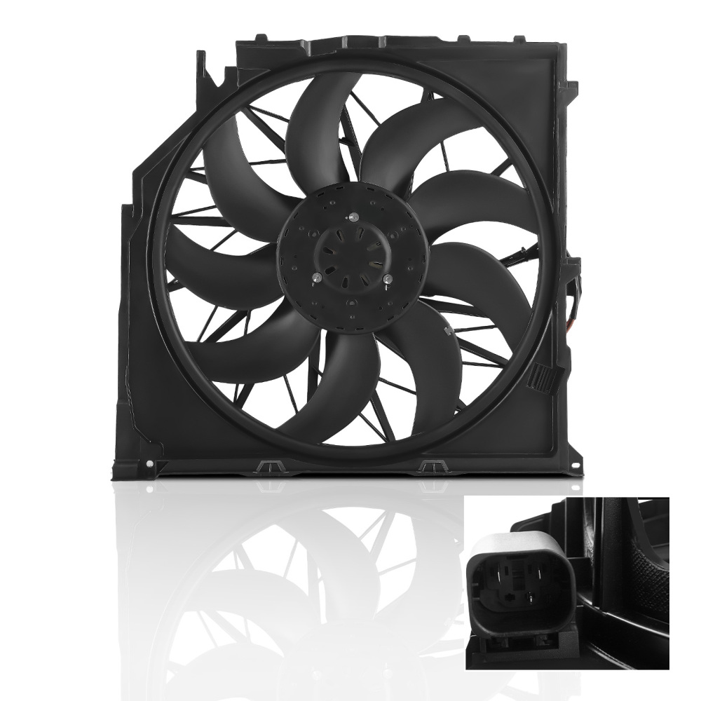 Radiator Cooling Fan Assembly 3 Pins compatible for BMW E83 X3 3.0si xDrive30i 17113442089