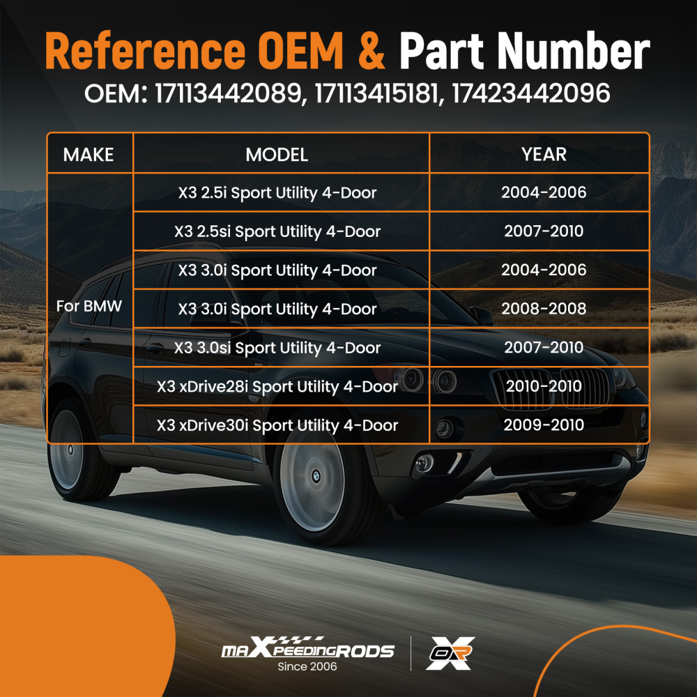 Raffreddamento Ventola Radiatore compatibile per BMW X3 2.5i/2.5si/3.0si 04-10 17113442089