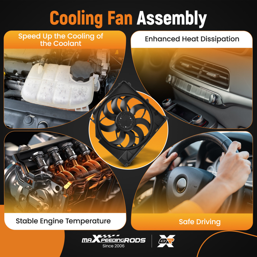 Raffreddamento Ventola Radiatore compatibile per BMW X3 2.5i/2.5si/3.0si 04-10 17113442089