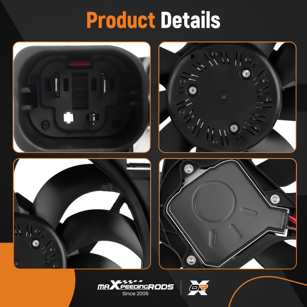 Radiator Cooling Fan compatible for BMW 528i/528i xDrive 2012-2016 17418642161 17417618787