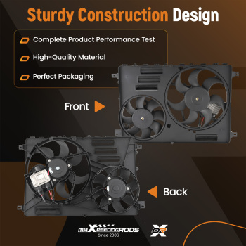 Radiator Cooling Fan Assembly compatible for Land Rover Discovery Sport LR2 Evoque 2012-16