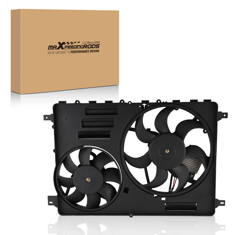 Radiator Cooling Fan Assembly compatible for Land Rover Discovery Sport LR2 Evoque 2012-16