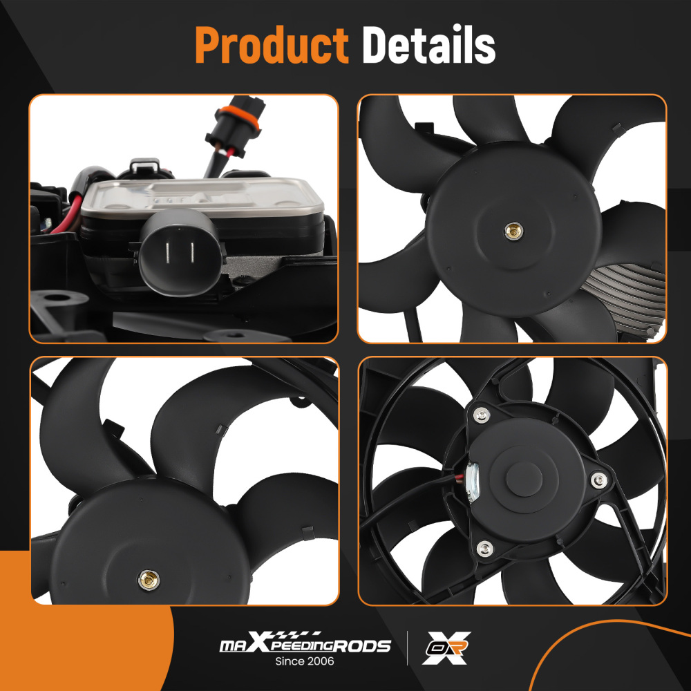 Radiator Cooling Fan Assembly compatible for Land Rover Discovery Sport LR2 Evoque 2012-16