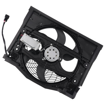 Cooling Fan Assembly Right compatible for BMW 323i E46 1998-2000 64546922554 6 Blades
